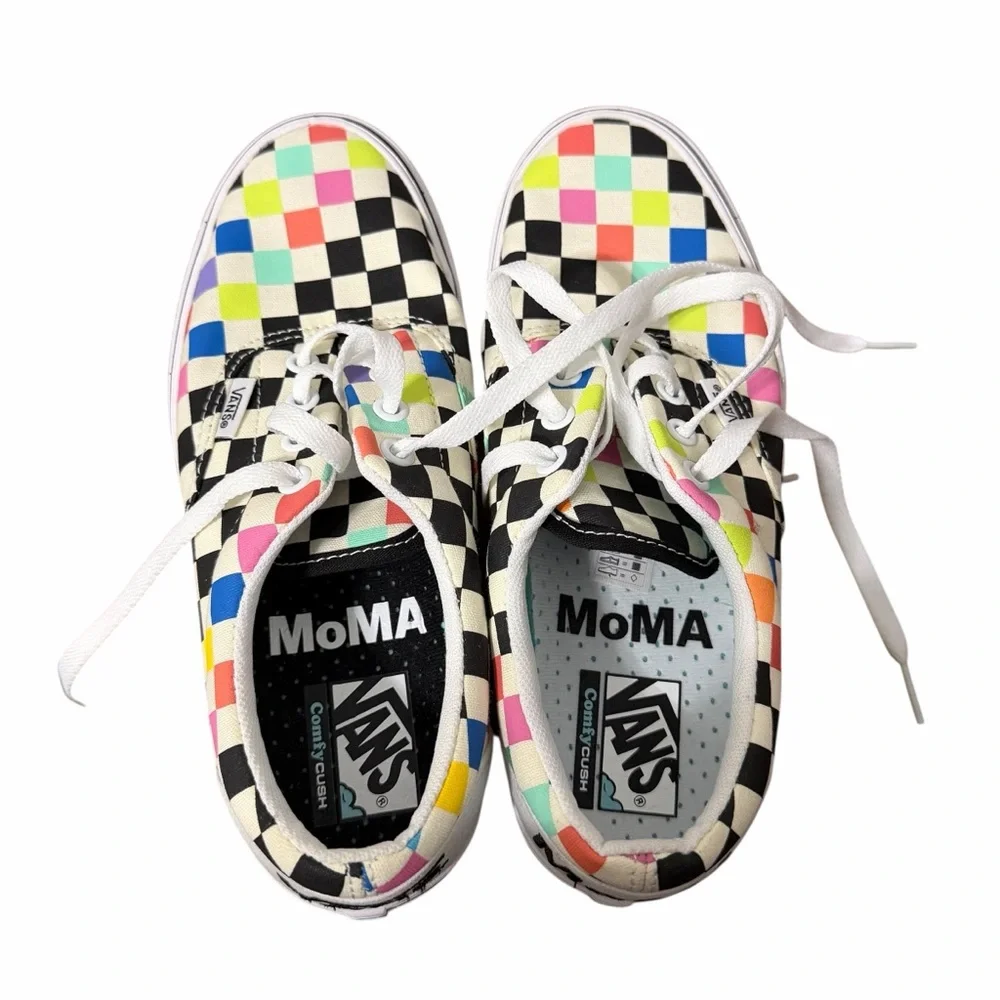 Vans X MoMA ComfyCush Era Colorful Checkered Sneaker | Mens 5.5/Womens 7